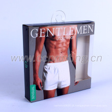 Embalagem impressa personalizada caixas de papel lingerie com janela